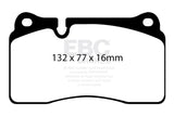 EBC 11-14 Audi TT RS 2.5 Turbo Yellowstuff Front Brake Pads EBC Brake Pads - Performance  AXOPROS