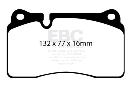 EBC 11-14 Audi TT RS 2.5 Turbo Yellowstuff Front Brake Pads EBC Brake Pads - Performance  AXOPROS