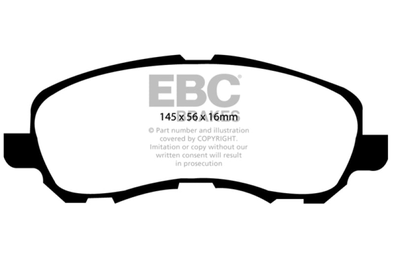 EBC 11-14 Chrysler 200 2.4 Yellowstuff Front Brake Pads EBC Brake Pads - Performance  AXOPROS