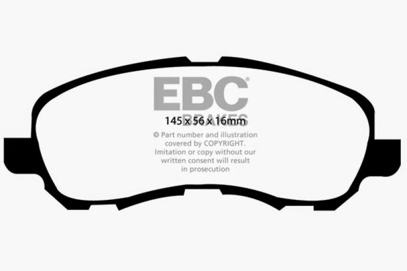 EBC 11-14 Chrysler 200 2.4 Yellowstuff Front Brake Pads EBC Brake Pads - Performance  AXOPROS