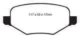 EBC 11-14 Ford Edge 2.0 Turbo Yellowstuff Rear Brake Pads EBC Brake Pads - Performance  AXOPROS
