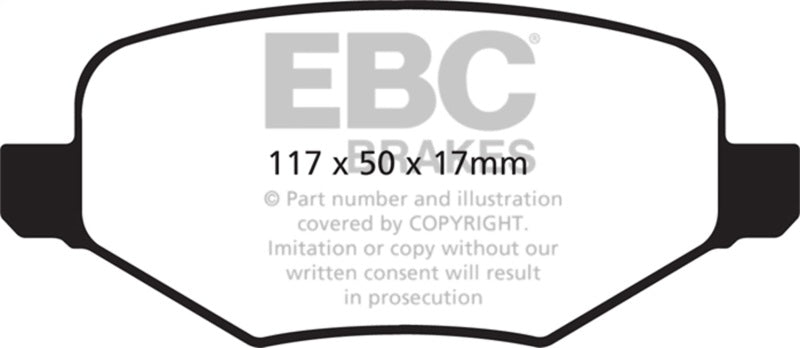 EBC 11-14 Ford Edge 2.0 Turbo Yellowstuff Rear Brake Pads EBC Brake Pads - Performance  AXOPROS