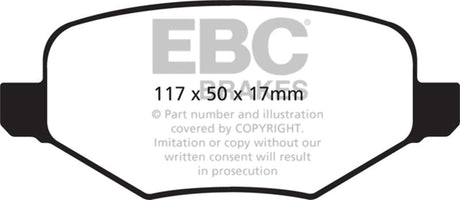 EBC 11-14 Ford Edge 2.0 Turbo Yellowstuff Rear Brake Pads EBC Brake Pads - Performance  AXOPROS