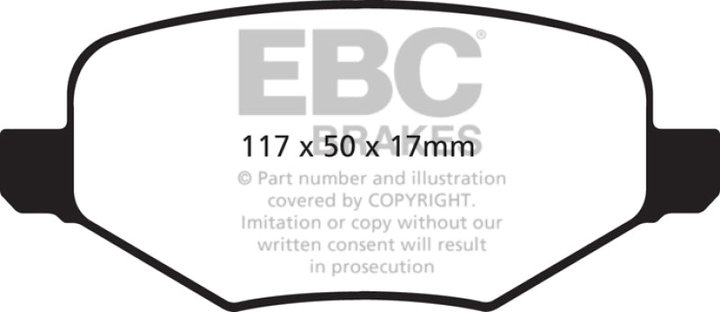 EBC 11-14 Ford Edge 2.0 Turbo Yellowstuff Rear Brake Pads EBC Brake Pads - Performance  AXOPROS