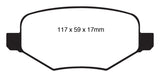 EBC 11-14 Ford Edge 2.0 Turbo Yellowstuff Rear Brake Pads EBC Brake Pads - Performance  AXOPROS