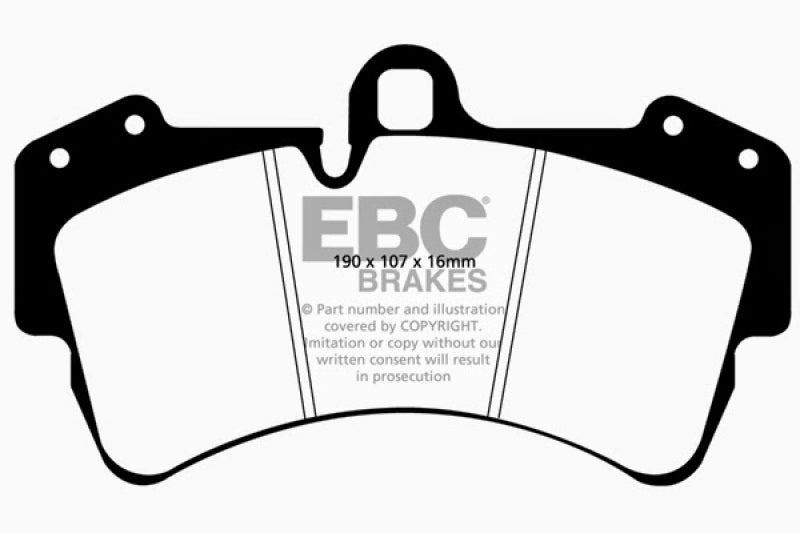 EBC 11-15 Audi Q7 3.0 Supercharged Yellowstuff Front Brake Pads EBC Brake Pads - Performance  AXOPROS