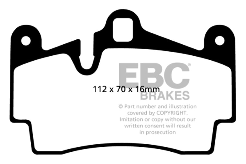 EBC 11-15 Audi Q7 3.0 Supercharged Yellowstuff Rear Brake Pads EBC Brake Pads - Performance  AXOPROS