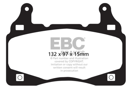 EBC 11-15 Chevrolet Camaro (5th Gen) 6.2 Redstuff Front Brake Pads EBC Brake Pads - Performance  AXOPROS
