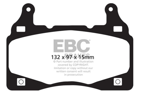 EBC 11-15 Chevrolet Camaro (5th Gen) 6.2 Redstuff Front Brake Pads EBC Brake Pads - Performance  AXOPROS