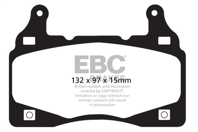 EBC 11-15 Chevrolet Camaro (5th Gen) 6.2 Redstuff Front Brake Pads EBC Brake Pads - Performance  AXOPROS