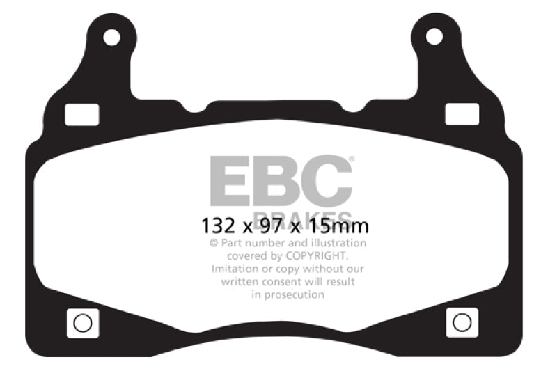 EBC 11-15 Chevrolet Camaro (5th Gen) 6.2 Yellowstuff Front Brake Pads EBC Brake Pads - Performance  AXOPROS