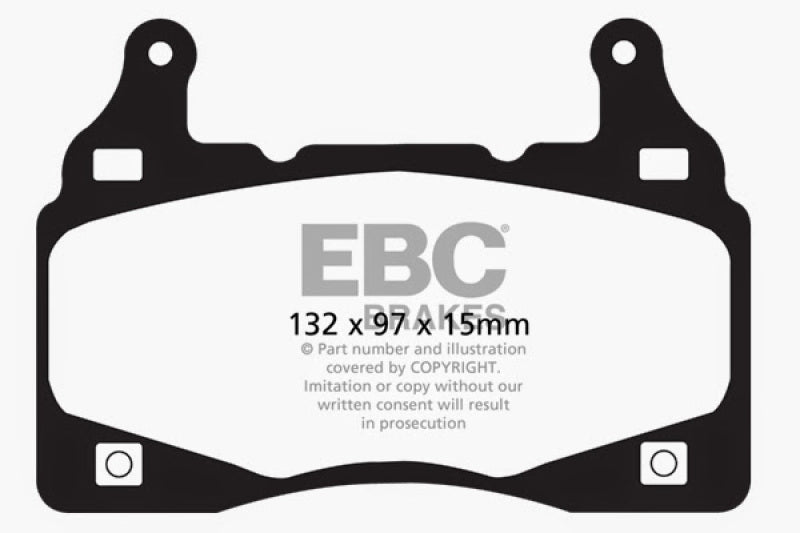 EBC 11-15 Chevrolet Camaro (5th Gen) 6.2 Yellowstuff Front Brake Pads EBC Brake Pads - Performance  AXOPROS