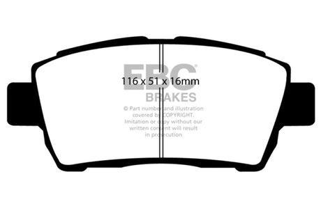 EBC 11-15 Scion IQ 1.3 Redstuff Front Brake Pads EBC Brake Pads - Performance  AXOPROS