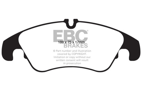 EBC 11 Audi A6 2.0 Turbo Redstuff Front Brake Pads EBC Brake Pads - Performance  AXOPROS