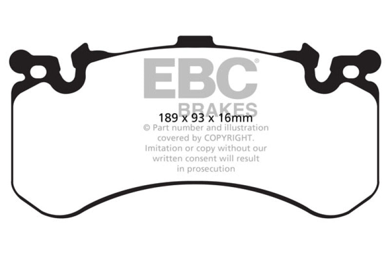 EBC 11+ Audi A8 Quattro 6.3 (Cast Iron Rotors) Redstuff Front Brake Pads EBC Brake Pads - Performance  AXOPROS