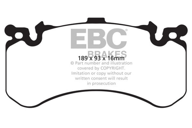EBC 11+ Audi A8 Quattro 6.3 (Cast Iron Rotors) Yellowstuff Front Brake Pads EBC Brake Pads - Performance  AXOPROS