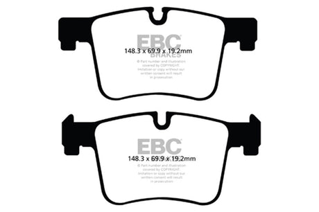 EBC 11+ BMW X3 2.0 Turbo (F25) Redstuff Front Brake Pads EBC Brake Pads - Performance  AXOPROS