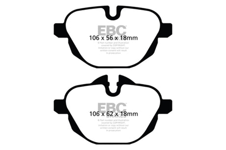 EBC 11+ BMW X3 2.0 Turbo (F25) Ultimax2 Rear Brake Pads EBC Brake Pads - OE  AXOPROS