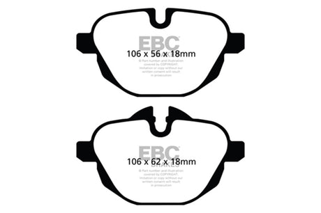 EBC 11+ BMW X3 2.0 Turbo (F25) Ultimax2 Rear Brake Pads EBC Brake Pads - OE  AXOPROS
