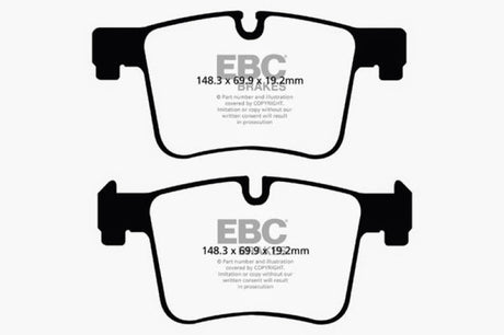 EBC 11+ BMW X3 2.0 Turbo (F25) Yellowstuff Front Brake Pads EBC Brake Pads - Performance  AXOPROS