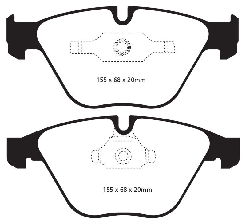 EBC 11+ BMW Z4 3.0 Twin Turbo iS (E89) Redstuff Front Brake Pads EBC Brake Pads - Performance  AXOPROS