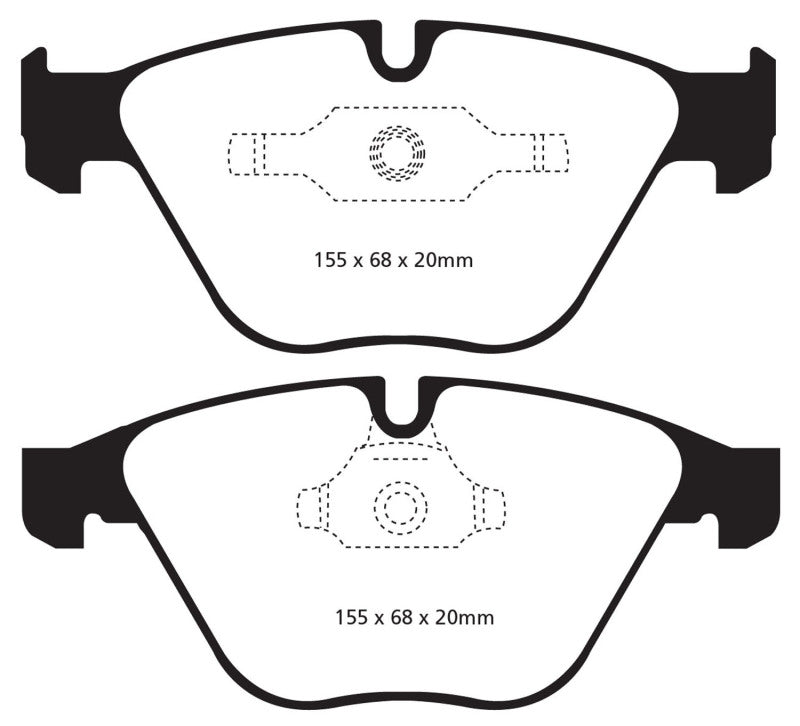 EBC 11+ BMW Z4 3.0 Twin Turbo iS (E89) Redstuff Front Brake Pads EBC Brake Pads - Performance  AXOPROS