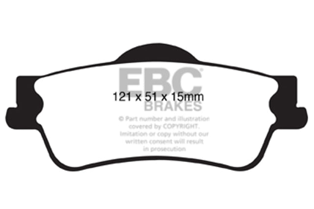 EBC 11+ Chevrolet Caprice 3.6 Redstuff Rear Brake Pads EBC Brake Pads - Performance  AXOPROS
