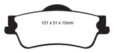 EBC 11+ Chevrolet Caprice 3.6 Yellowstuff Rear Brake Pads EBC Brake Pads - Performance  AXOPROS