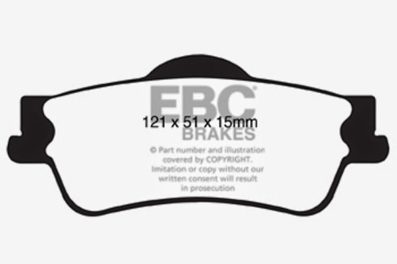 EBC 11+ Chevrolet Caprice 3.6 Yellowstuff Rear Brake Pads EBC Brake Pads - Performance  AXOPROS