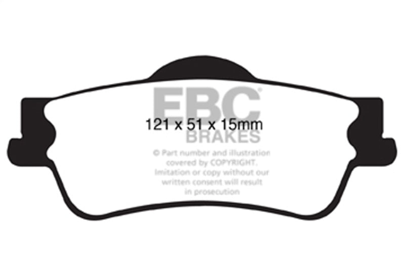 EBC 11+ Chevrolet Caprice 3.6 Yellowstuff Rear Brake Pads EBC Brake Pads - Performance  AXOPROS