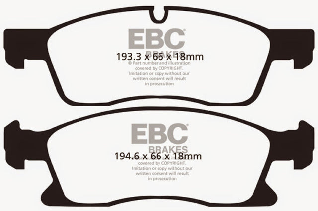 EBC 11+ Dodge Durango 3.6 Extra Duty Front Brake Pads EBC Brake Pads - Performance  AXOPROS