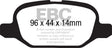 EBC 11+ Fiat 500 1.4 (ATE Calipers) Redstuff Rear Brake Pads EBC Brake Pads - Performance  AXOPROS
