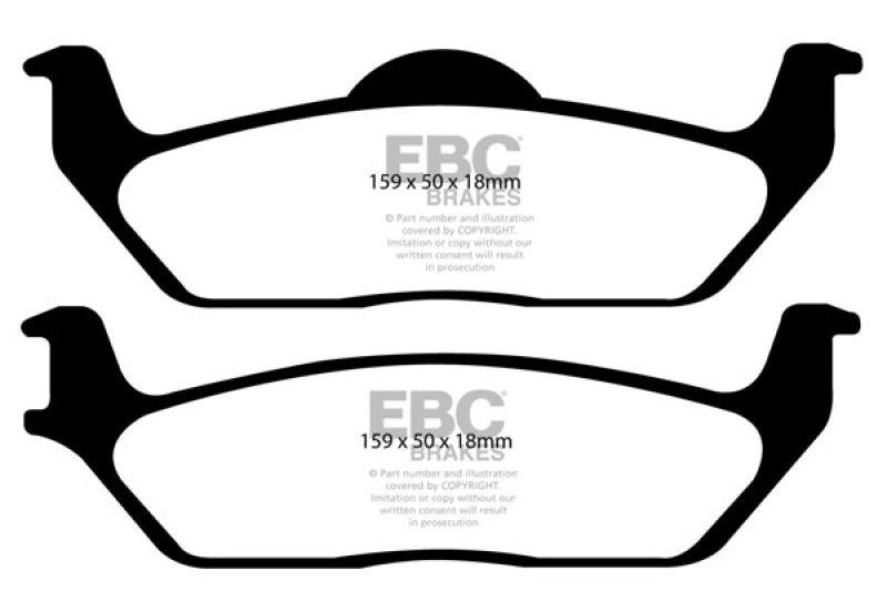 EBC 11 Ford F150 3.5 Twin Turbo (2WD) 6 Lug Greenstuff Rear Brake Pads EBC Brake Pads - Performance  AXOPROS