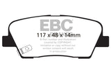 EBC 11+ Hyundai Equus 4.6 Redstuff Rear Brake Pads EBC Brake Pads - Performance  AXOPROS