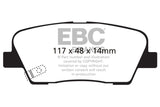 EBC 11+ Hyundai Equus 4.6 Redstuff Rear Brake Pads EBC Brake Pads - Performance  AXOPROS