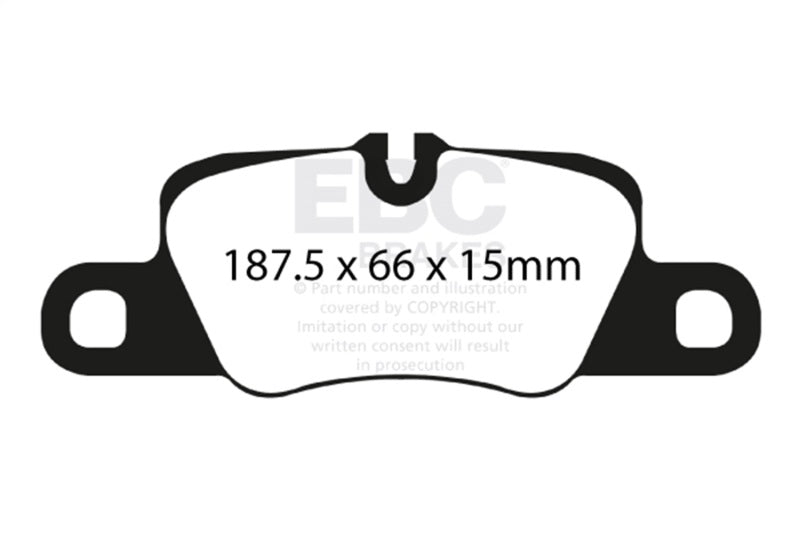 EBC 12-13 Porsche Panamera (Cast Iron only) 3.0 SC Hybrid Bluestuff Rear Brake Pads EBC Brake Pads - Racing  AXOPROS