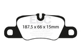 EBC 12-13 Porsche Panamera (Cast Iron only) 3.0 SC Hybrid Bluestuff Rear Brake Pads EBC Brake Pads - Racing  AXOPROS