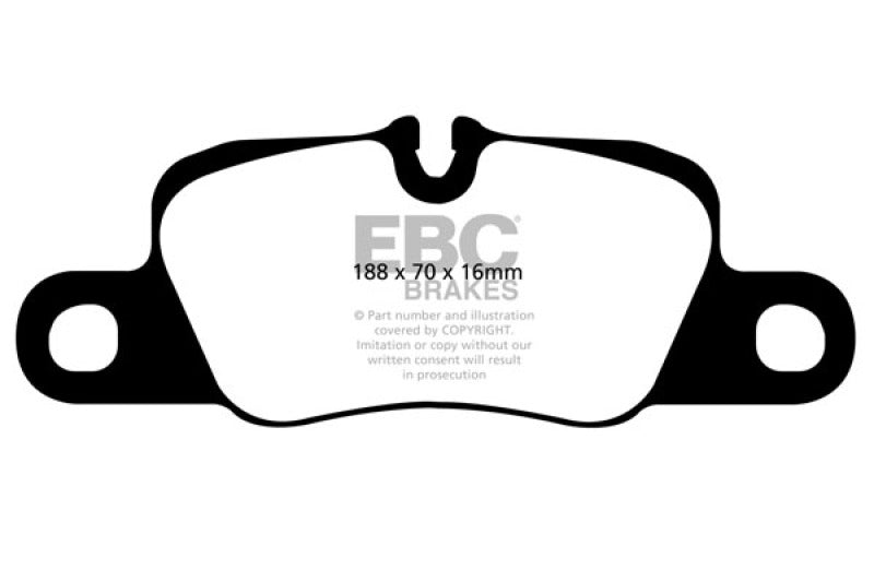 EBC 12-13 Porsche Panamera (Cast Iron only) 3.0 SC Hybrid Bluestuff Rear Brake Pads EBC Brake Pads - Racing  AXOPROS