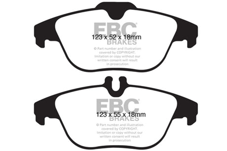 EBC 12-14 Mercedes-Benz C250 (W204) 1.8 Turbo Redstuff Rear Brake Pads EBC Brake Pads - Performance  AXOPROS