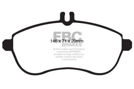 EBC 12-14 Mercedes-Benz C250 (W204) 1.8 Turbo Ultimax2 Front Brake Pads EBC Brake Pads - OE  AXOPROS