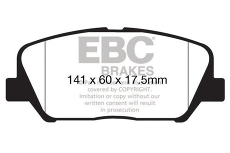 EBC 12-15 Hyundai Veloster 1.6 Turbo Yellowstuff Front Brake Pads EBC Brake Pads - Performance  AXOPROS