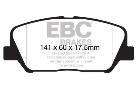 EBC 12-15 Hyundai Veloster 1.6 Turbo Yellowstuff Front Brake Pads EBC Brake Pads - Performance  AXOPROS
