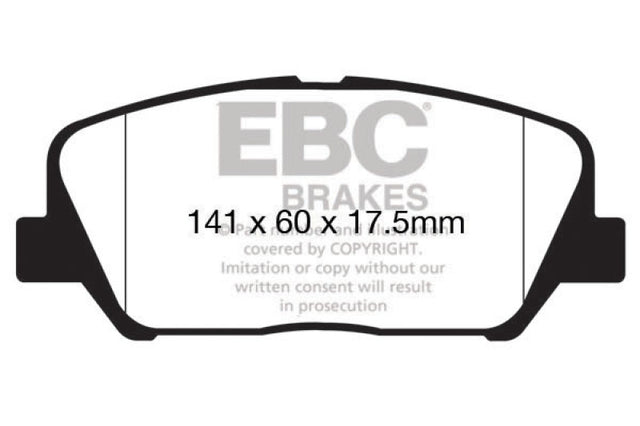 EBC 12-15 Hyundai Veloster 1.6 Turbo Yellowstuff Front Brake Pads EBC Brake Pads - Performance  AXOPROS