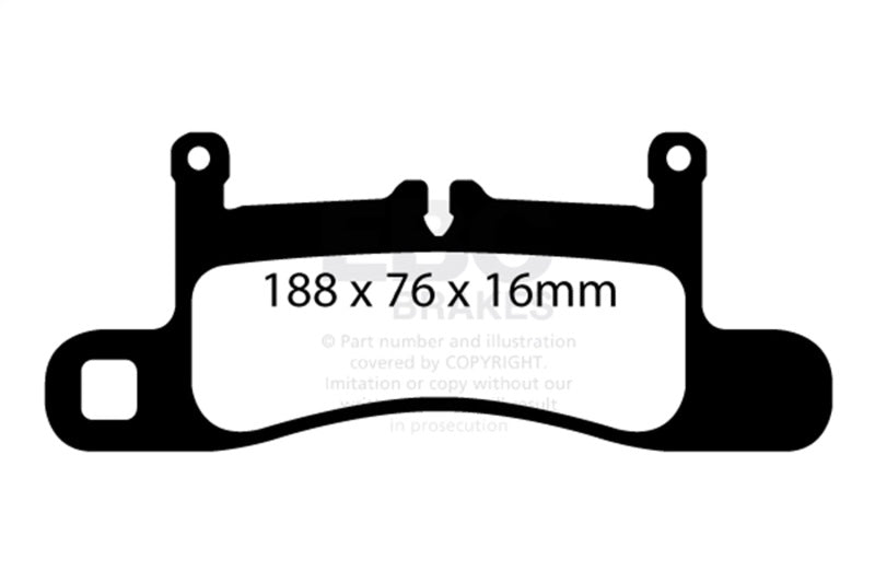 EBC 12-15 Porsche 911 (991) (Cast Iron Rotor only) 3.4 Carrera Redstuff Rear Brake Pads EBC Brake Pads - Performance  AXOPROS