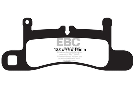 EBC 12-15 Porsche 911 (991) (Cast Iron Rotor only) 3.4 Carrera Redstuff Rear Brake Pads EBC Brake Pads - Performance  AXOPROS