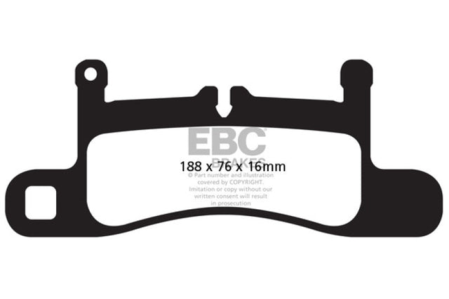 EBC 12-15 Porsche 911 (991) (Cast Iron Rotor only) 3.4 Carrera Yellowstuff Rear Brake Pads EBC Brake Pads - Performance  AXOPROS
