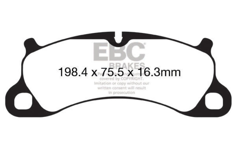 EBC 12-15 Porsche 911 (991) (Cast Iron Rotor only) 3.8 Carrera S Redstuff Front Brake Pads EBC Brake Pads - Performance  AXOPROS