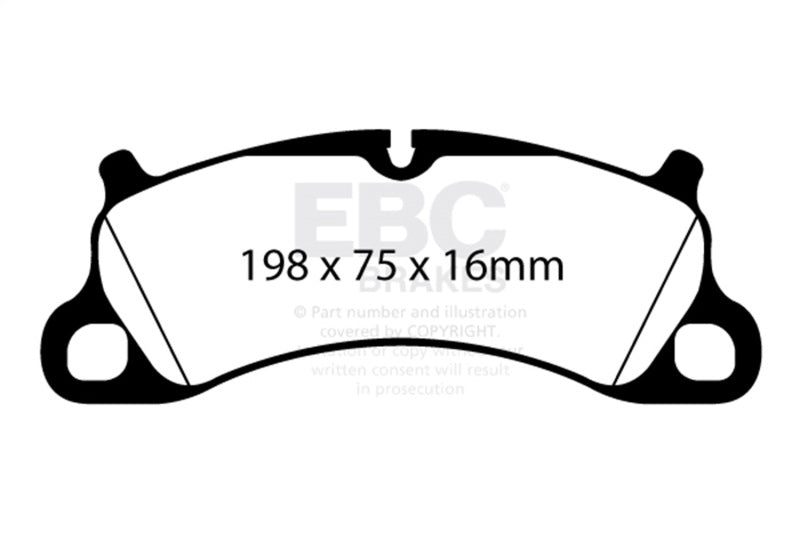 EBC 12-15 Porsche 911 (991) (Cast Iron Rotor only) 3.8 Carrera S Redstuff Front Brake Pads EBC Brake Pads - Performance  AXOPROS