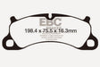 EBC 12-15 Porsche 911 (991) (Cast Iron Rotor only) 3.8 Carrera S Redstuff Front Brake Pads EBC Brake Pads - Performance  AXOPROS