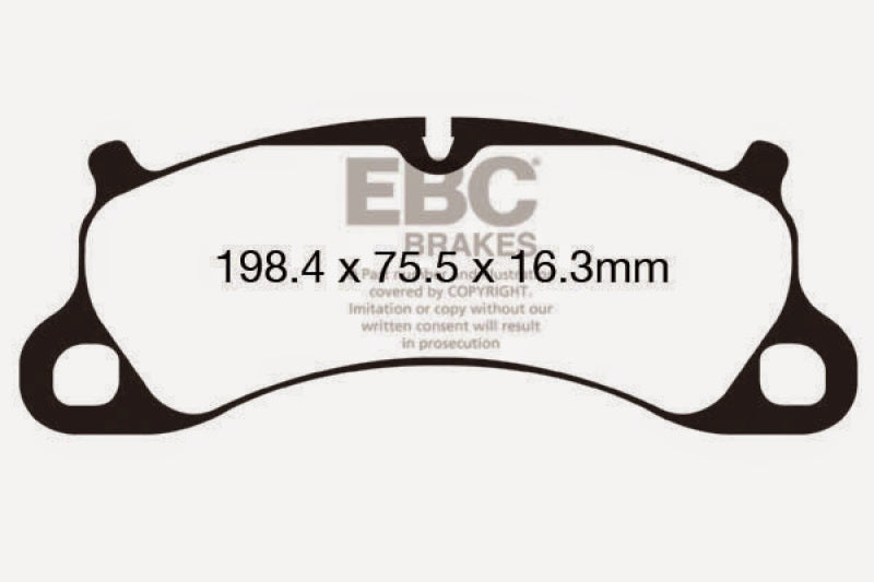 EBC 12-15 Porsche 911 (991) (Cast Iron Rotor only) 3.8 Carrera S Redstuff Front Brake Pads EBC Brake Pads - Performance  AXOPROS